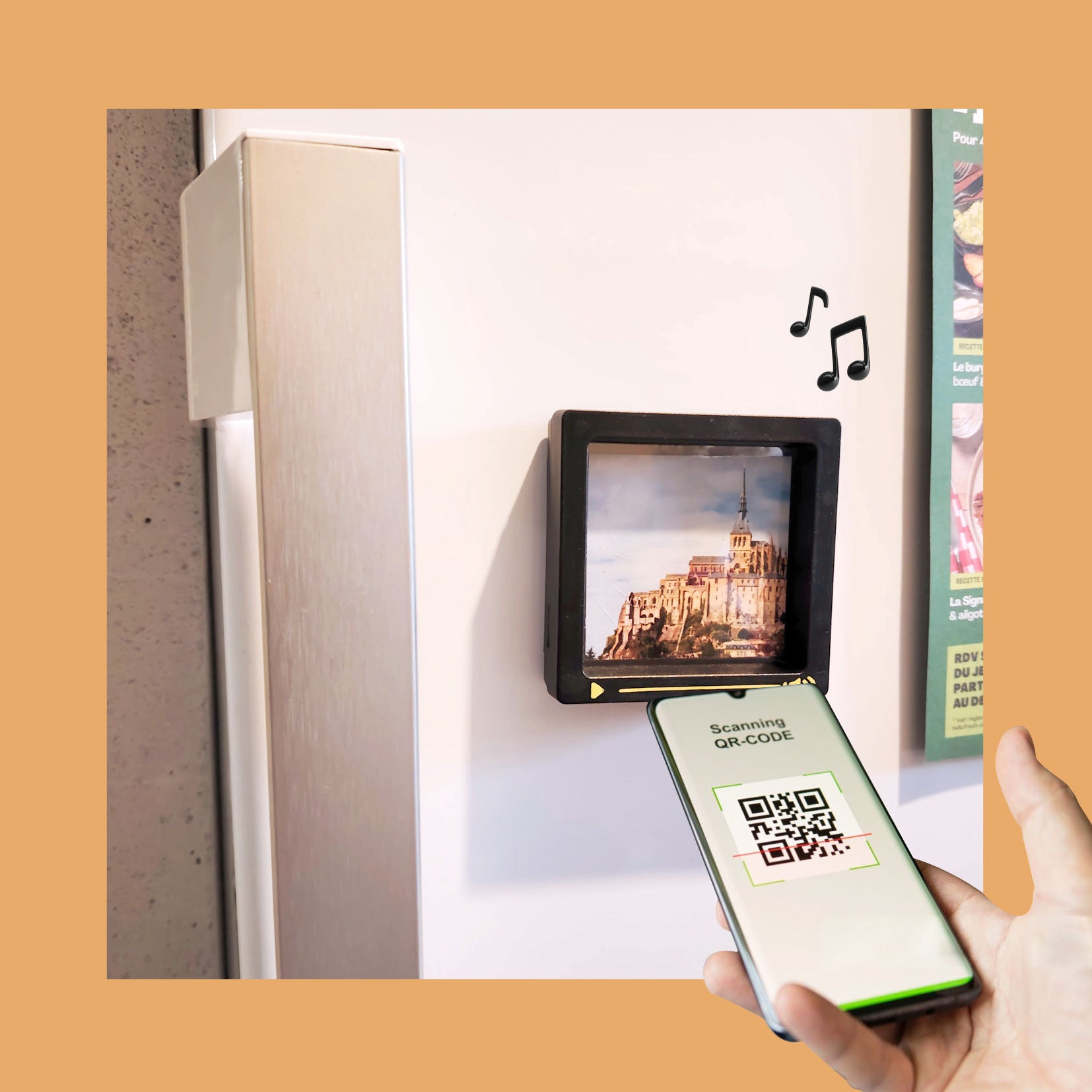 Aimant sonore pour réfrigérateur - Mont Saint-Michel