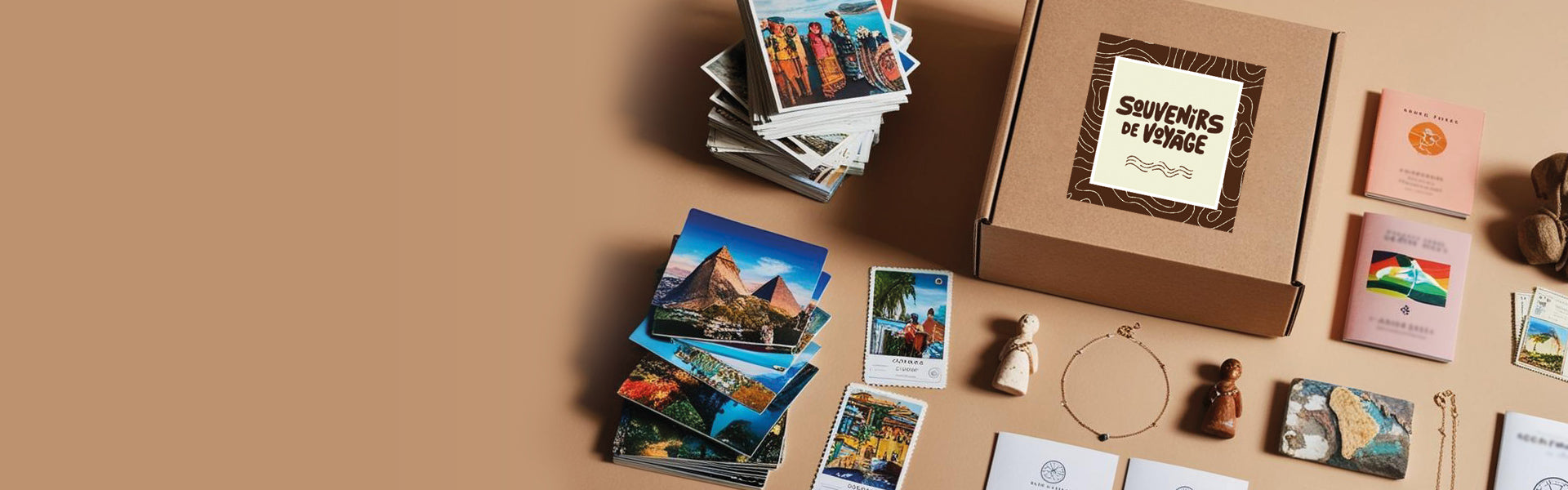 Déballage d'une box de voyage immersive